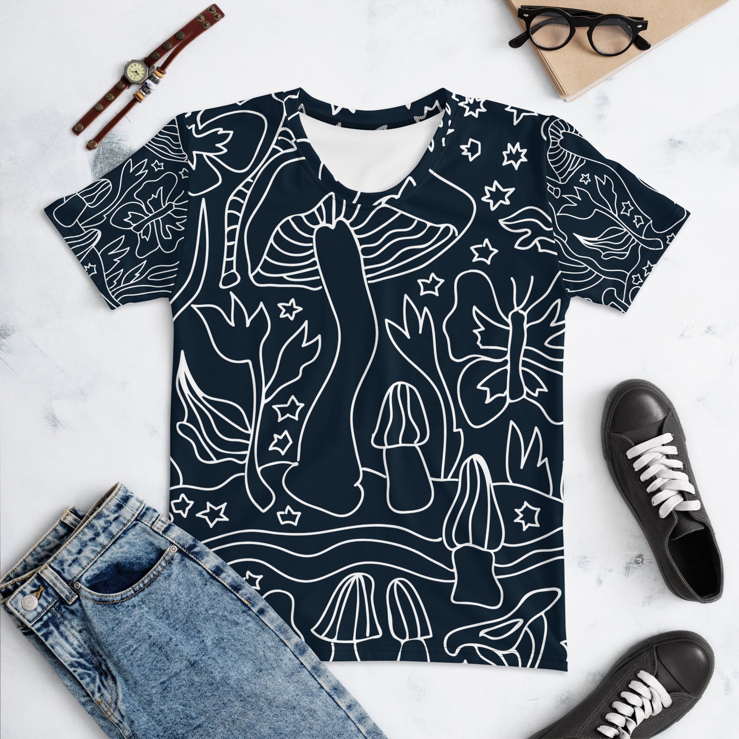 Mushroom Print Women's Tee